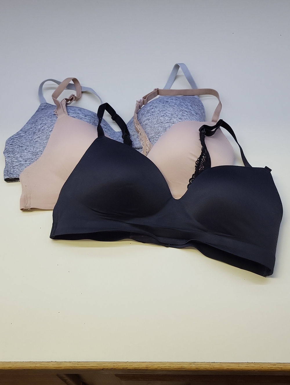 Soma Enbliss Wireless T-Shirt Bra - Black, Nude, Heather Gray